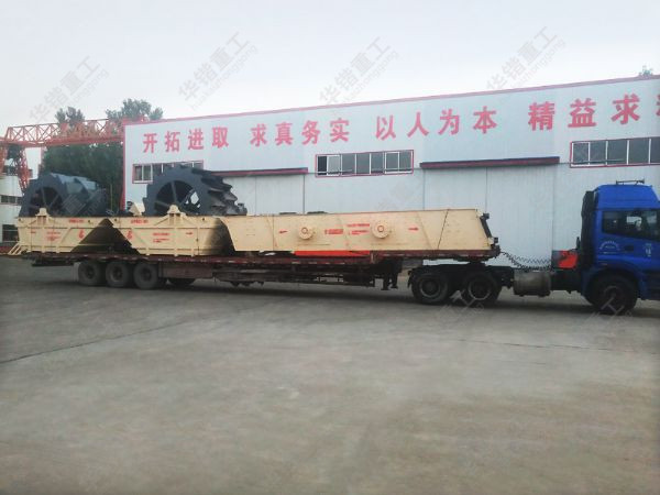 機制砂生產線發(fā)貨現場